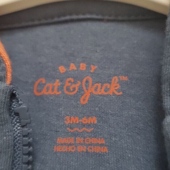 CAT & JACK Dinosaur Hoodie- Size 3/6 Months - Picture 3 of 4